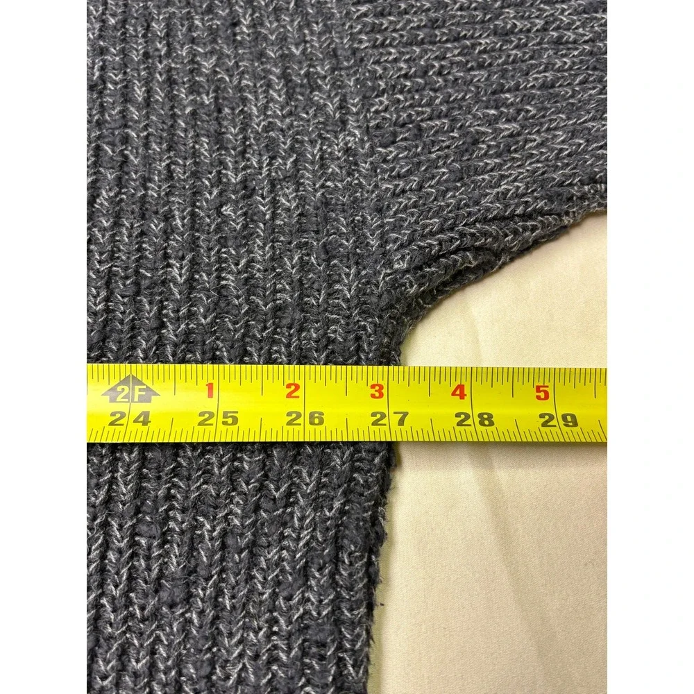 Eddie Bauer Mens XL Tall Gray Speckled Cotton Fisherman Knit Henley‎ Sweater - Picture 5 of 6